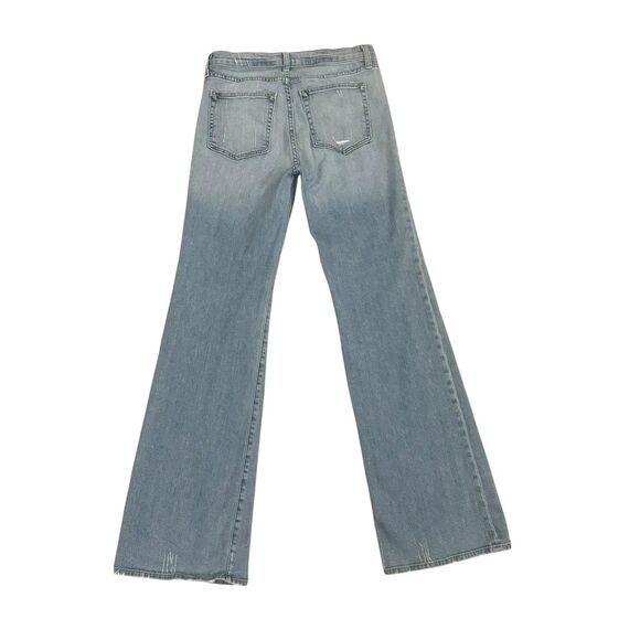 Nili Lotan Jeans Womens 29x32 Blue Celia Flare Leg Made in USA Distressed Denim - Picture 9 of 12